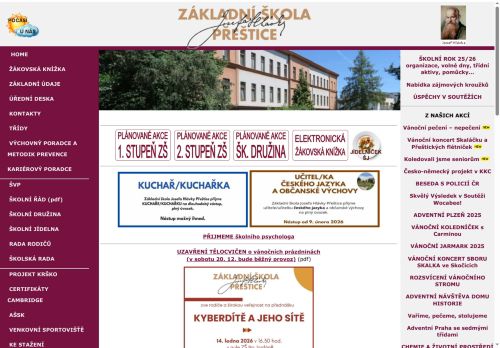 Zobrazit webové stránky Základní škola Josefa Hlávky Přeštice