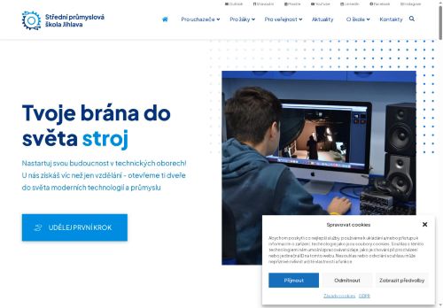 Webové stránky Střední průmyslová škola Jihlava, Jihlava
