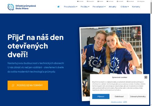 Webové stránky Střední průmyslová škola Jihlava, Jihlava