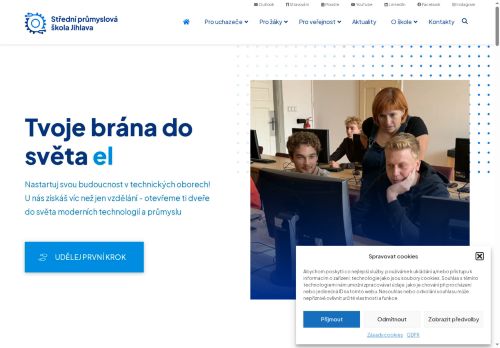 Webové stránky Střední průmyslová škola Jihlava, Jihlava