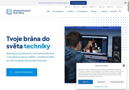 Webové stránky Střední průmyslová škola Jihlava, Jihlava