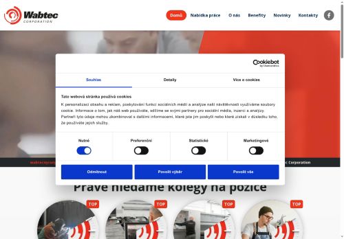 Webové stránky Faiveley Transport Plzeň s.r.o., Přehýšov