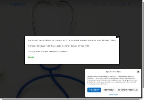Zobrazit webové stránky Praktický lékař pro dospělé S-MED - MUDr. Vojtěch Skřivánek