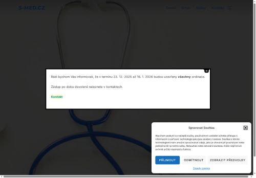 Zobrazit webové stránky Praktický lékař pro dospělé S-MED - MUDr. Vojtěch Skřivánek