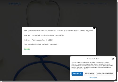 Zobrazit webové stránky Praktický lékař pro dospělé S-MED - MUDr. Vojtěch Skřivánek