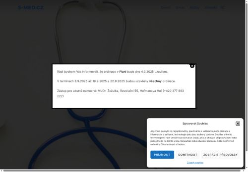 Zobrazit webové stránky Praktický lékař pro dospělé S-MED - MUDr. Vojtěch Skřivánek