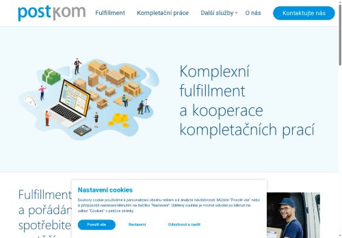 Webové stránky Postkom s.r.o., Jindřichův Hradec