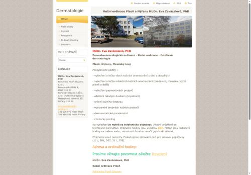 Zobrazit webové stránky Kožní ordinace - MUDr. Eva Zavázalová, PhD.