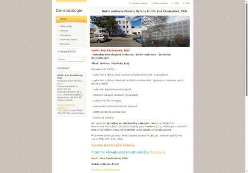 Zobrazit webové stránky Kožní ordinace - MUDr. Eva Zavázalová, PhD.
