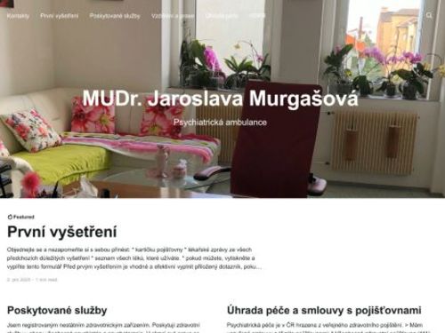 Psychiatrická ambulance - MUDr. Jaroslava Murgašová