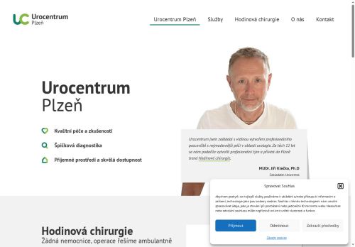 Zobrazit webové stránky Urologická ambulance Urocentrum Plzeň - MUDr. Jiří Klečka, PhD.