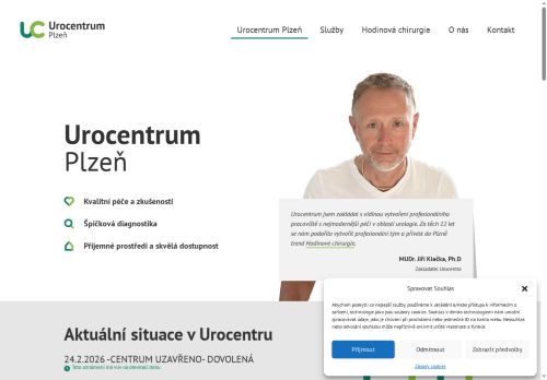 Zobrazit webové stránky Urologická ambulance Urocentrum Plzeň - MUDr. Jiří Klečka, PhD.