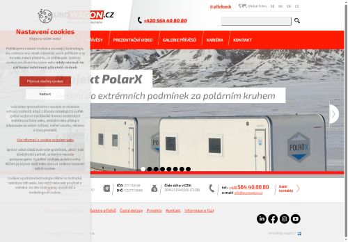 Webové stránky EUROWAGON, s.r.o., Velké Meziříčí