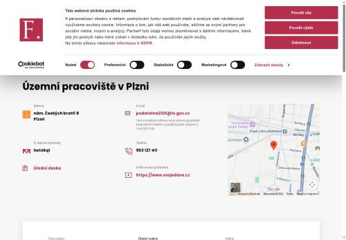 Zobrazit webové stránky Finanční úřad - územní pracoviště v Plzni
