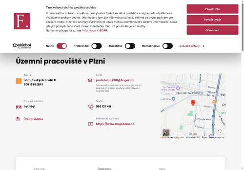 Zobrazit webové stránky Finanční úřad - územní pracoviště v Plzni