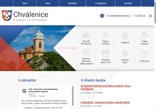 Zobrazit webové stránky Obecní úřad Chválenice