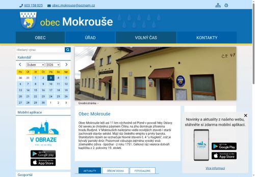 Zobrazit webové stránky Obecní úřad Mokrouše