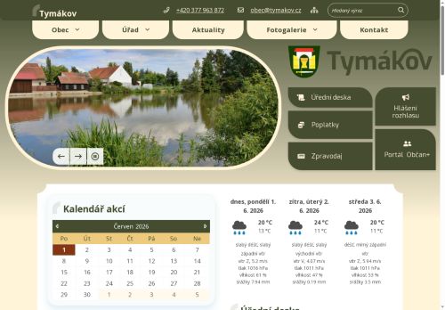 Zobrazit webové stránky Obecní úřad Tymákov
