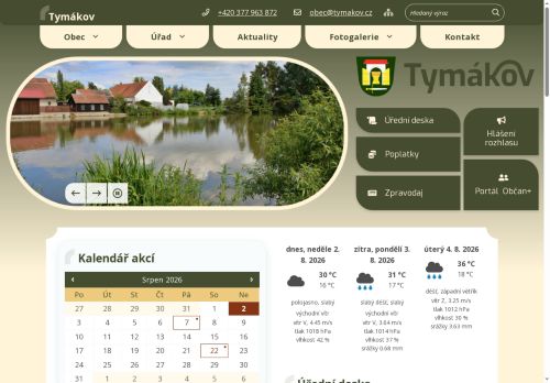 Zobrazit webové stránky Obecní úřad Tymákov