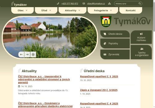 Zobrazit webové stránky Obecní úřad Tymákov