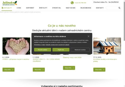 Zahradnické centrum Jelínek s.r.o. nabízí práci na pozici Barista/tka v kavárně v obci Veltrusy