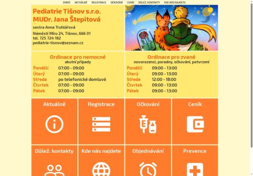 Zobrazit webové stránky Praktický lékař pro děti a dorost - MUDr. Jana Štepitová