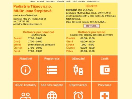 Praktický lékař pro děti a dorost - MUDr. Jana Štepitová