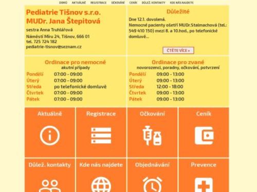 Praktický lékař pro děti a dorost - MUDr. Jana Štepitová