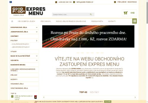 Webové stránky GOOD FOODS Dobrá jídla s.r.o., Slaný