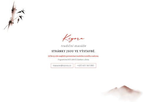 Webové stránky Kiyora s.r.o., Slavkov u Brna