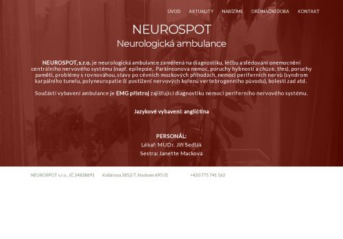 Zobrazit webové stránky Neurologická ambulance PMH-Med, s.r.o. - MUDr. Jiří Sedlák