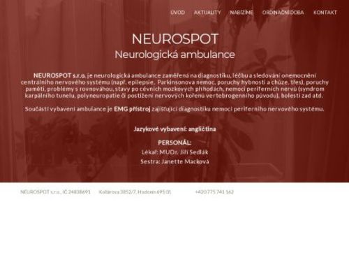 Neurologická ambulance PMH-Med, s.r.o. - MUDr. Jiří Sedlák