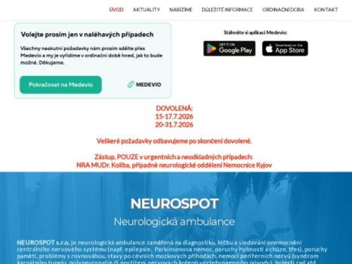 Neurologická ambulance PMH-Med, s.r.o. - MUDr. Jiří Sedlák