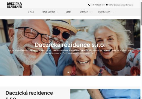 Webové stránky Daczická Rezidence s.r.o., Kutná Hora