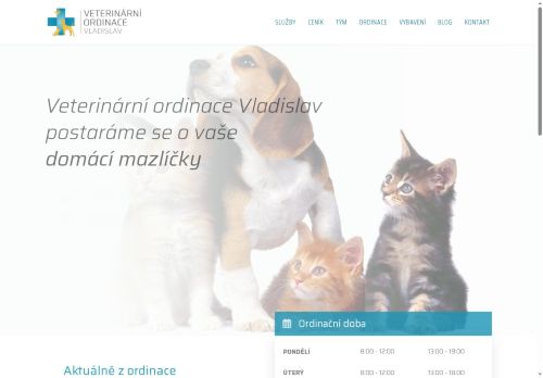 Zobrazit webové stránky Veterinární ordinace Vladislav - MVDr. Veronika Venhodová