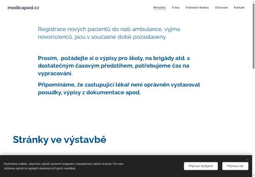 Zobrazit webové stránky Praktický lékař pro děti a dorost Medicaped - MUDr. Šárka Štreitová
