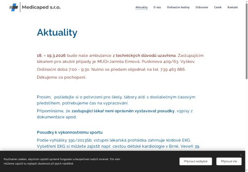 Zobrazit webové stránky Praktický lékař pro děti a dorost Medicaped - MUDr. Šárka Štreitová