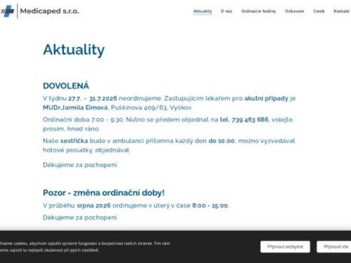Praktický lékař pro děti a dorost Medicaped - MUDr. Šárka Štreitová