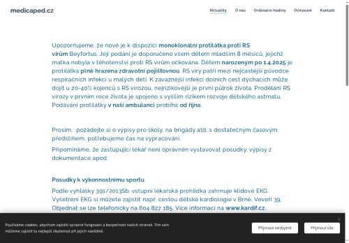 Zobrazit webové stránky Praktický lékař pro děti a dorost Medicaped - MUDr. Šárka Štreitová