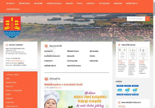 Mateřská škola Ostrožská Nová Ves, okres Uherské Hradiště příspěvková organizace nabízí práci na pozici kuchař/ka v obci Ostrožská Nová Ves