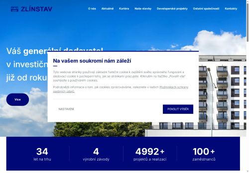 Zlínstav a.s. nabízí práci na pozici stavbyvedoucí (m/ž) v obci Vestec