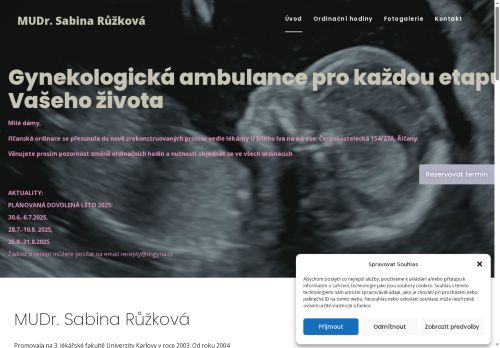 Zobrazit webové stránky Gynekologie - TRIGYNA - MUDr. Sabina Růžková