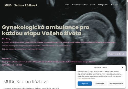Zobrazit webové stránky Gynekologie - TRIGYNA - MUDr. Sabina Růžková