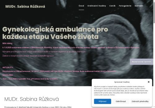 Zobrazit webové stránky Gynekologie - TRIGYNA - MUDr. Sabina Růžková
