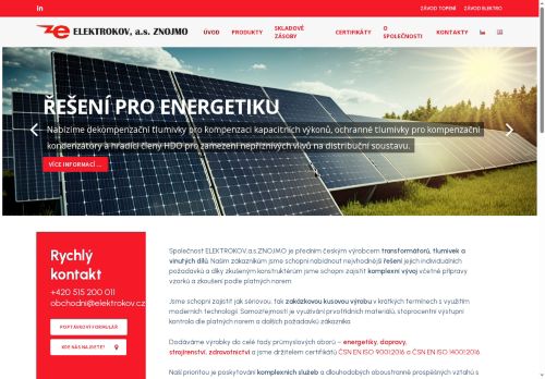 ELEKTROKOV,a.s.ZNOJMO nabízí práci na pozici Referent/referentka obchodního oddělení v obci Znojmo