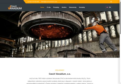 Czech Vanadium a.s. nabízí práci na pozici operátor výrobní linky - hutník (m+ž) v obci Mníšek pod Brdy