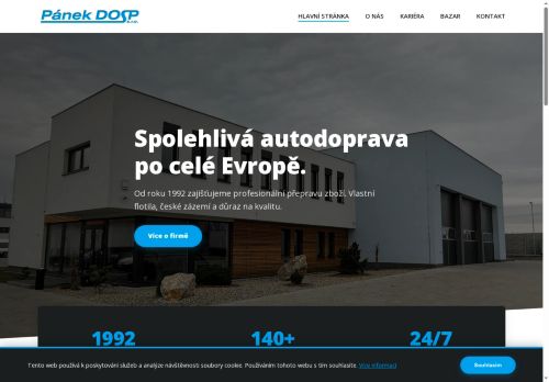 Webové stránky Pánek DOSP s.r.o., Chrášťany