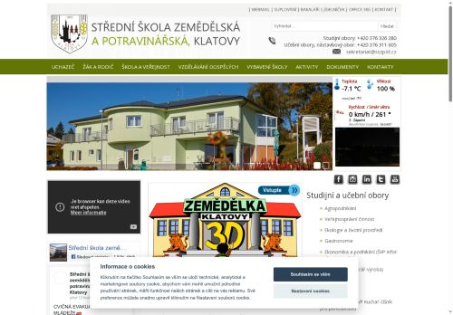 Střední škola zemědělská a potravinářská, Klatovy, Národních mučedníků 141 nabízí práci na pozici CHOVATEL/KA, OŠETŘOVATEL/KA ZVÍŘAT v obci Klatovy