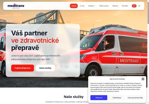 Webové stránky AMBULANCE MEDITRANS s.r.o., Prostějov