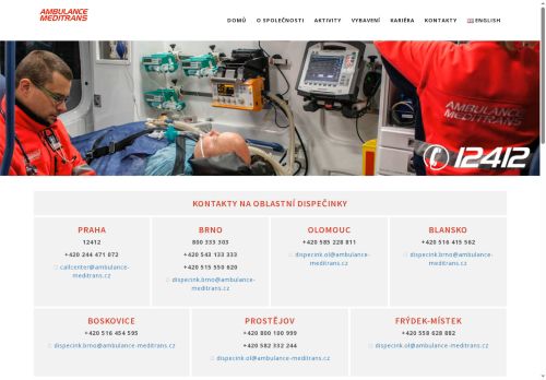 Webové stránky AMBULANCE MEDITRANS s.r.o., Boskovice